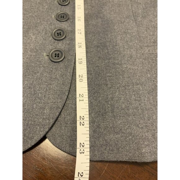 Caslon 16 Wool Cropped Business Casual Winter Blazer Charcoal Gray - Picture 6 of 10